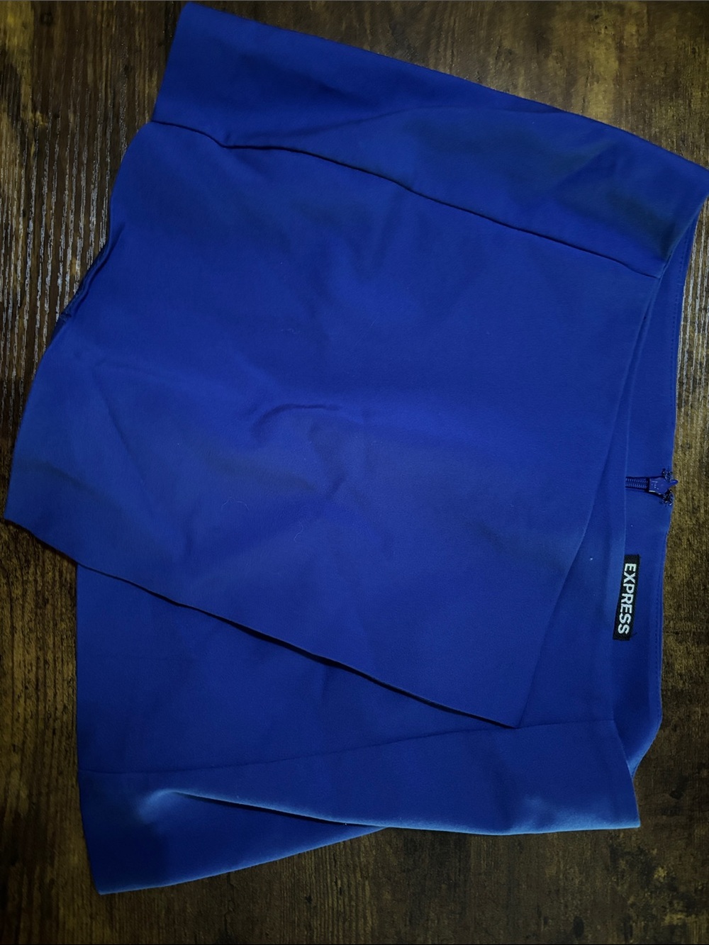 Express Cobalt Blue Asymmetrical Skort
